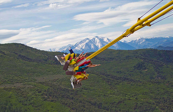 Riding the Giant Canyon Swing is included in the Double Access Package