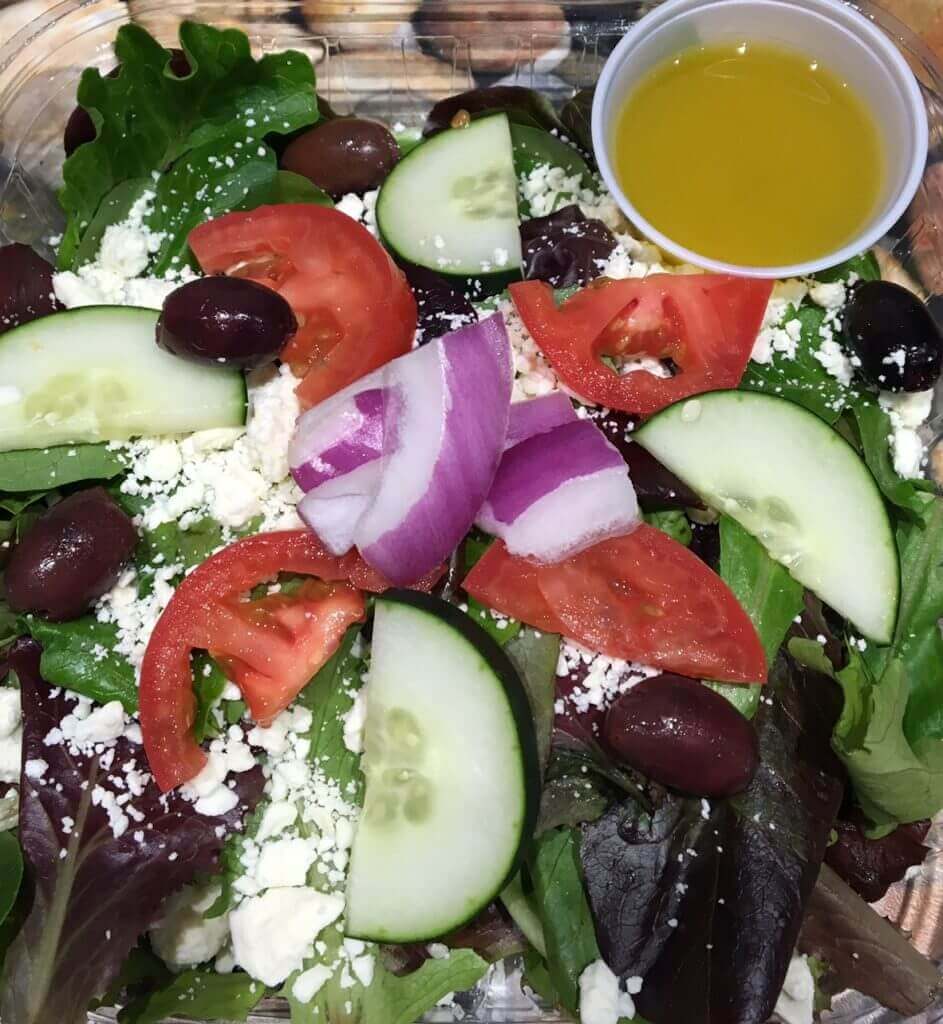 Sopris Cafe Greek Salad is a light meal on a hot day