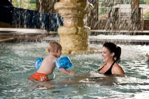 Extend pool time at nearby family-friendly lodging