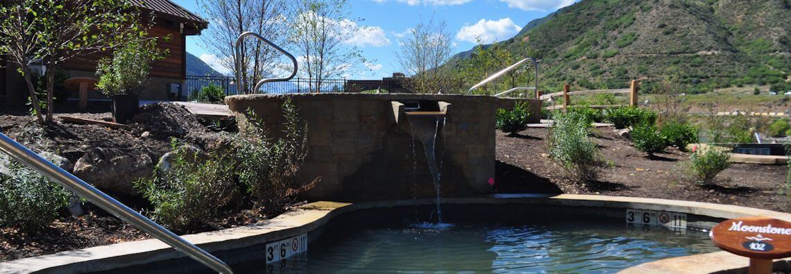 Soaking pool at Iron Mountain Hot Springs