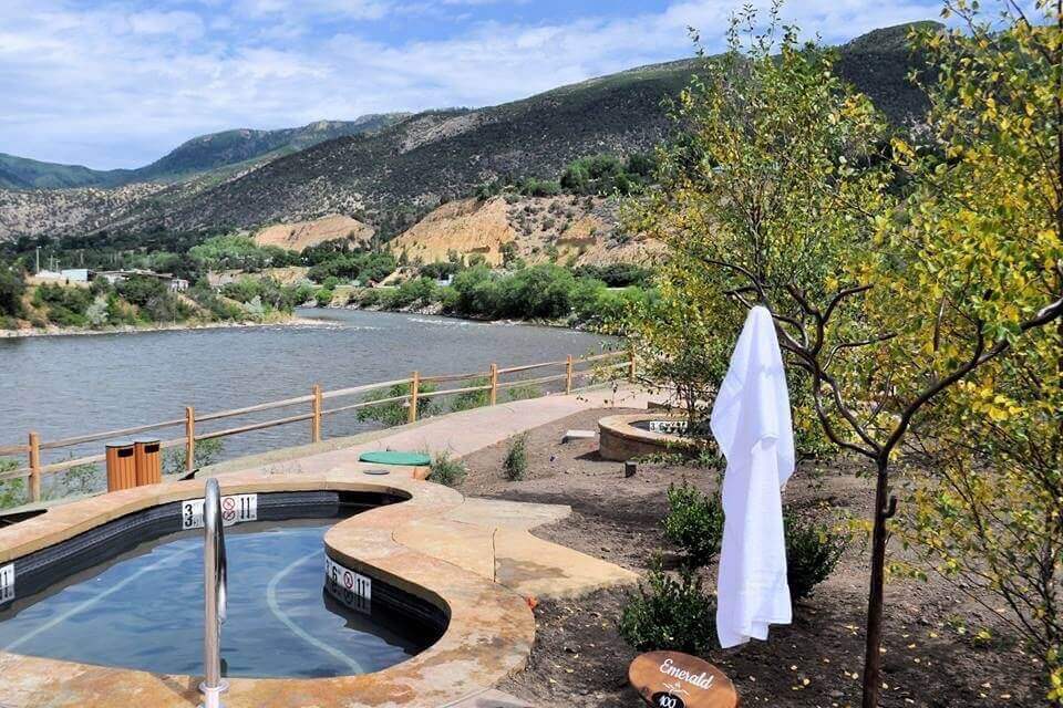 Pools along the Colorado River at Iron Mountain Hot Springs