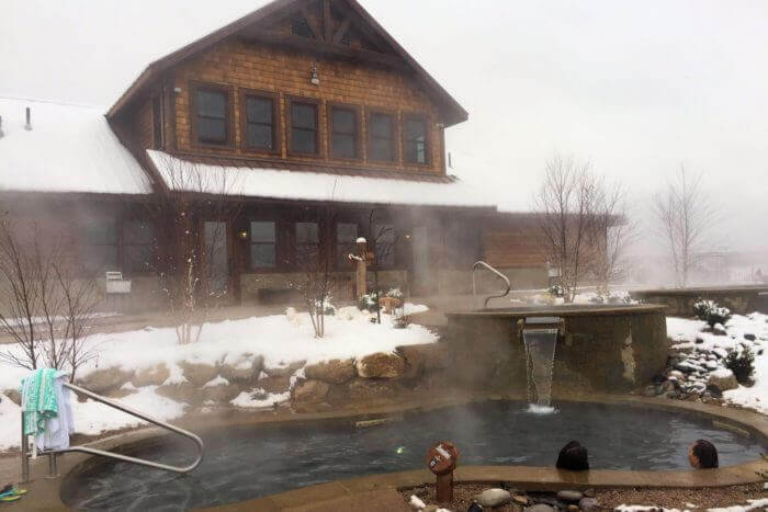 Iron Mountain Hot Springs in winter