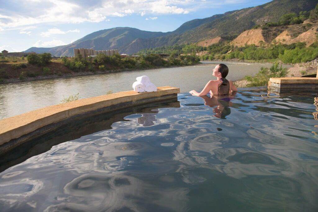 Enjoy a relaxing soak and spectacular view at Iron Mountain Hot Springs
